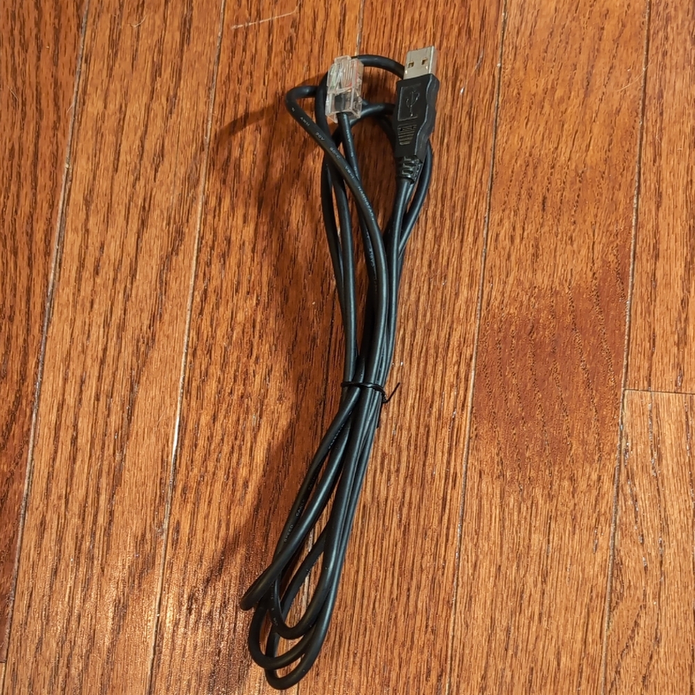 USB to Ethernet RJ-45 Cable Black